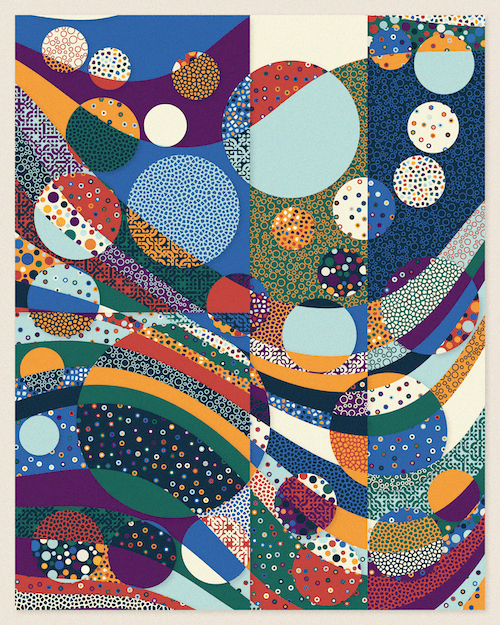 Flow field, quadtree and circle packing